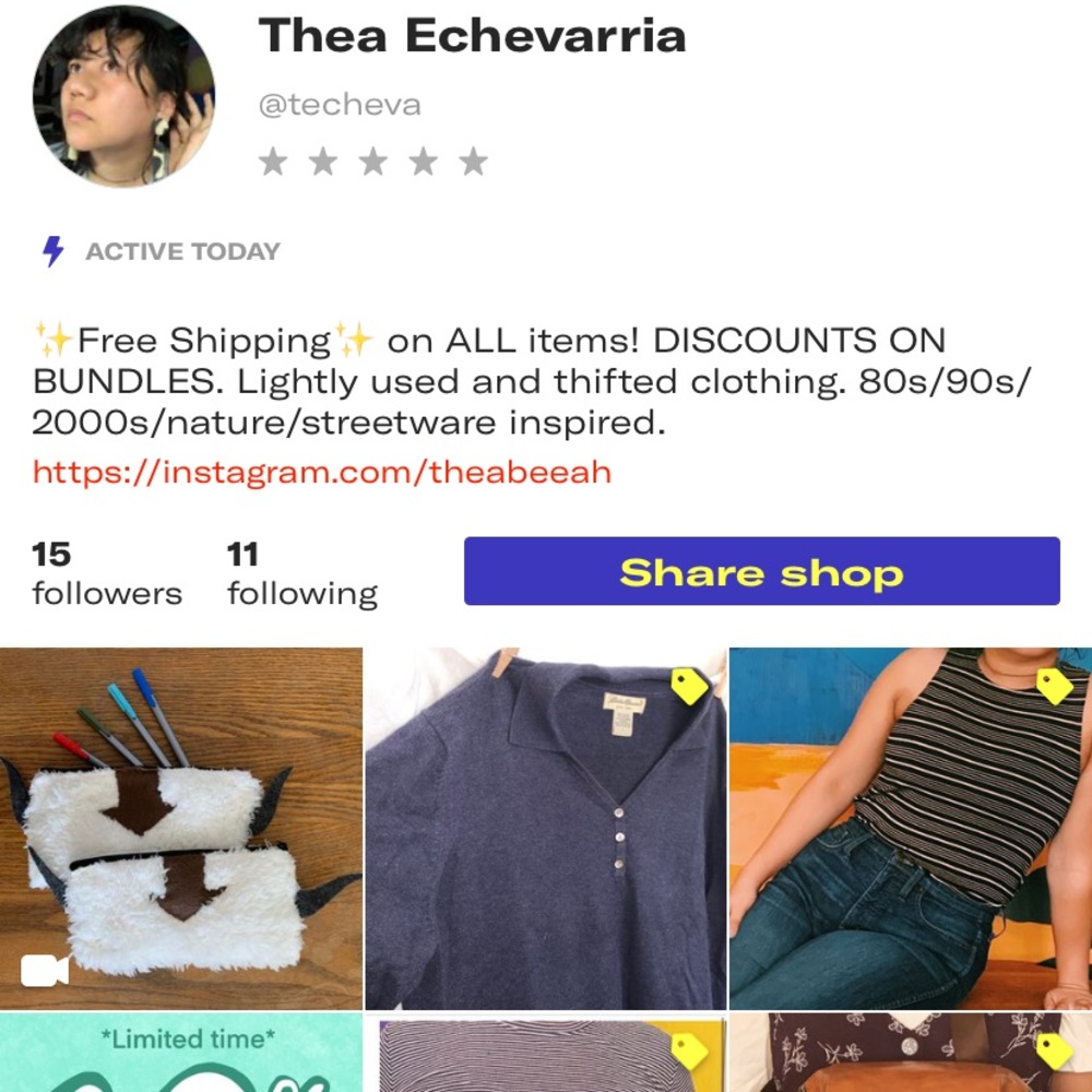 I’ve moved my shop to depop! 15% off *